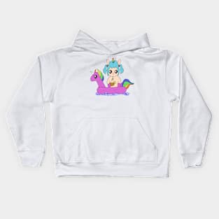 Unicorn in a summer mood Kids Hoodie